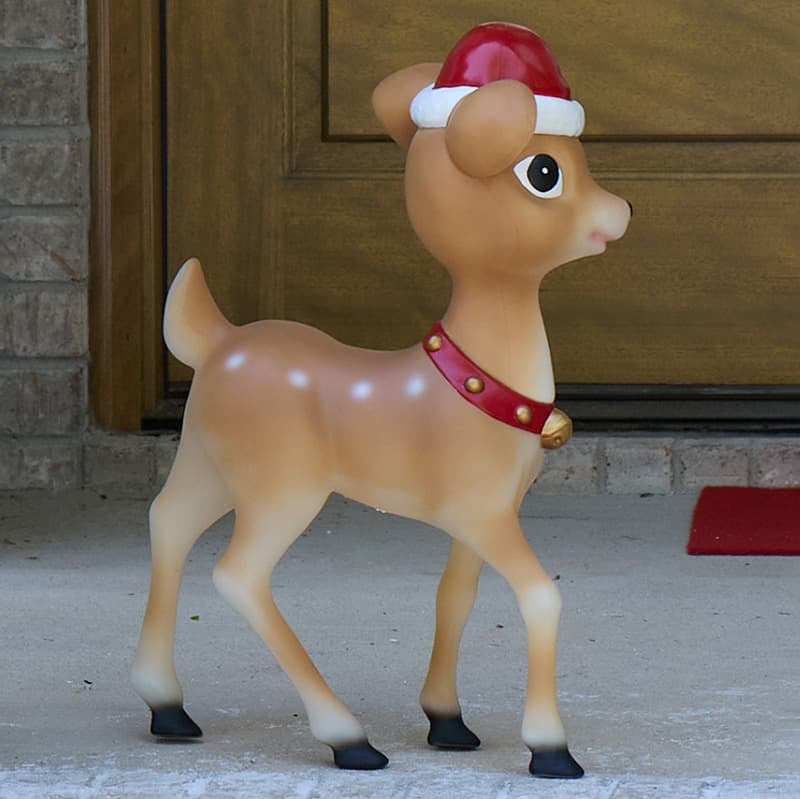 Cracker Barrel Standing Reindeer Boy Blow Mold