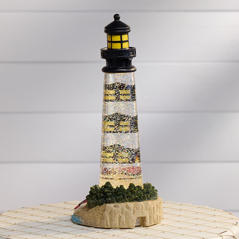 Cracker Barrel Lighthouse Glitter Globe