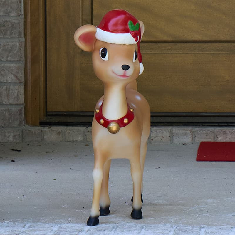 Cracker Barrel Standing Reindeer Boy Blow Mold