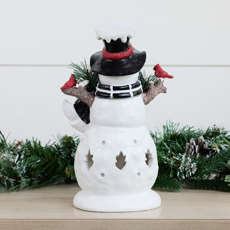 Cracker Barrel LED Snowman With Black Scarf