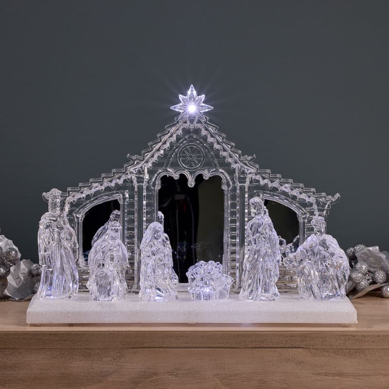 Cracker Barrel LED Nativity Scene