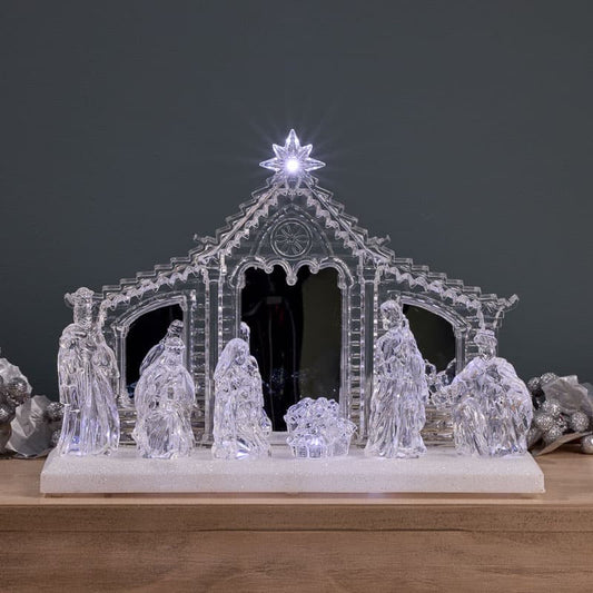 Cracker Barrel LED Nativity Scene