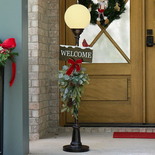 Cracker Barrel Christmas Cardinal Welcome Lamp Post