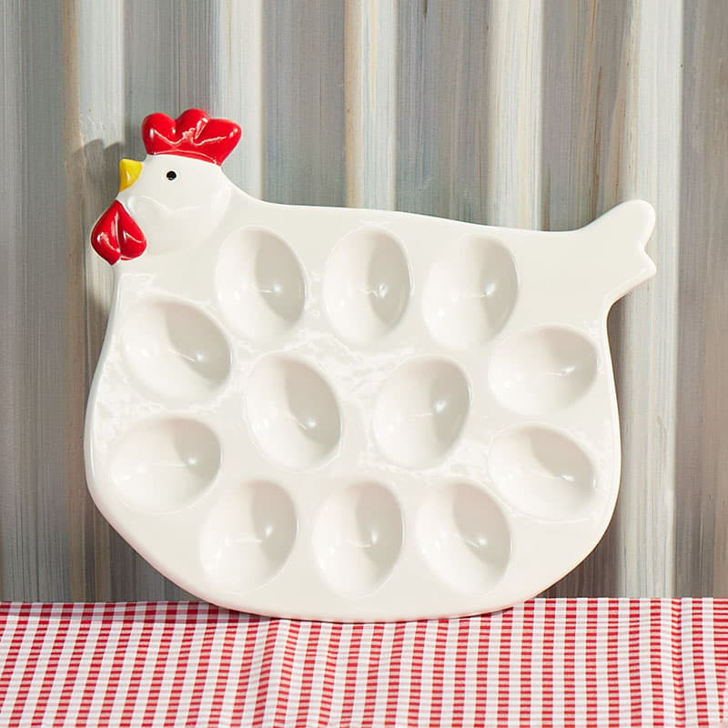 Cracker Barrel Ceramic Egg Plate