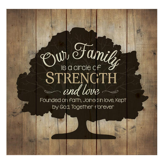 Cracker Barrel "Our Family is a Circle of Strength and Love" Pallet Wall Decor