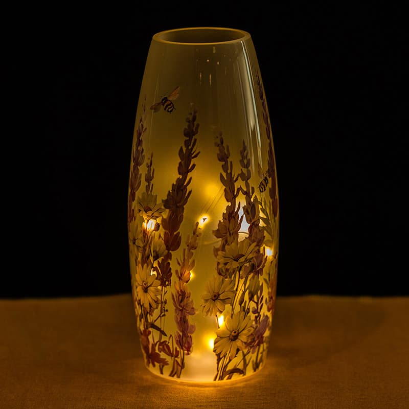 Cracker Barrel Lighted Lavender Vase