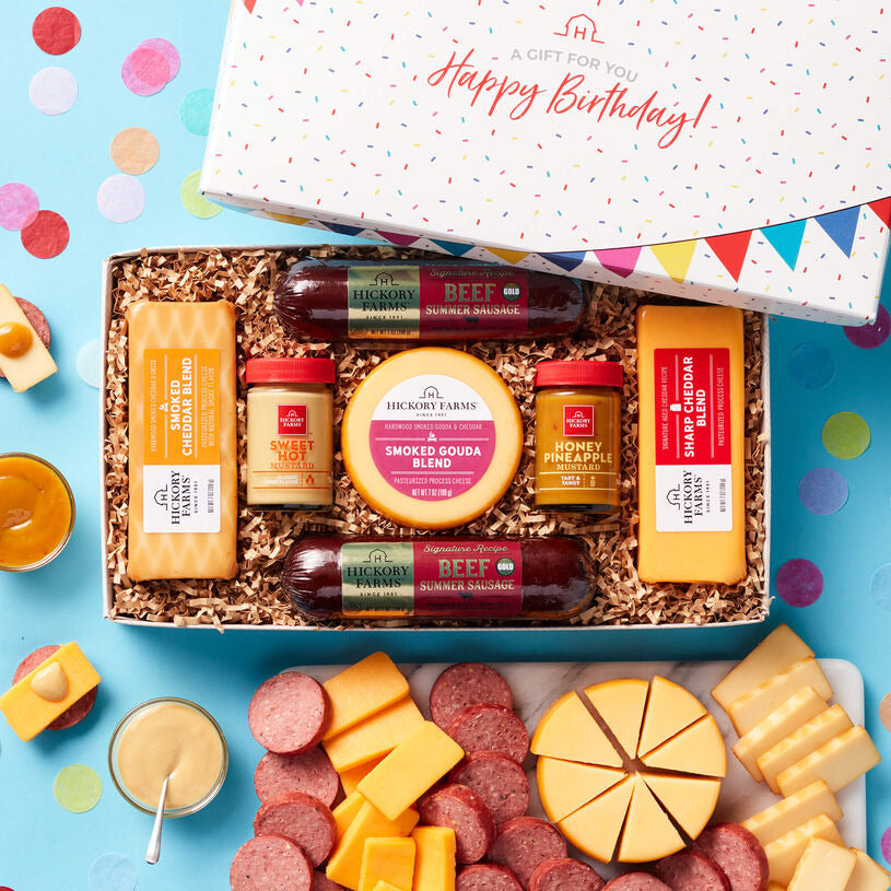 Hickory Farms Birthday Summer Sausage & Cheese Gift Box