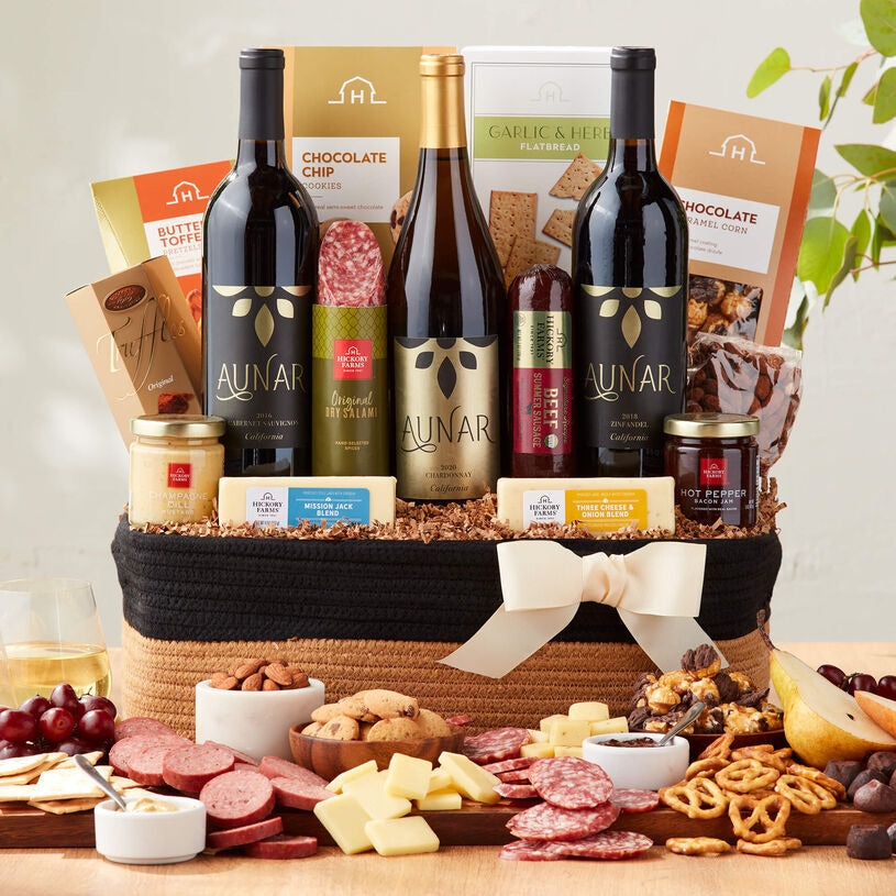 Hickory Farms Luxe California Wine Gift Basket