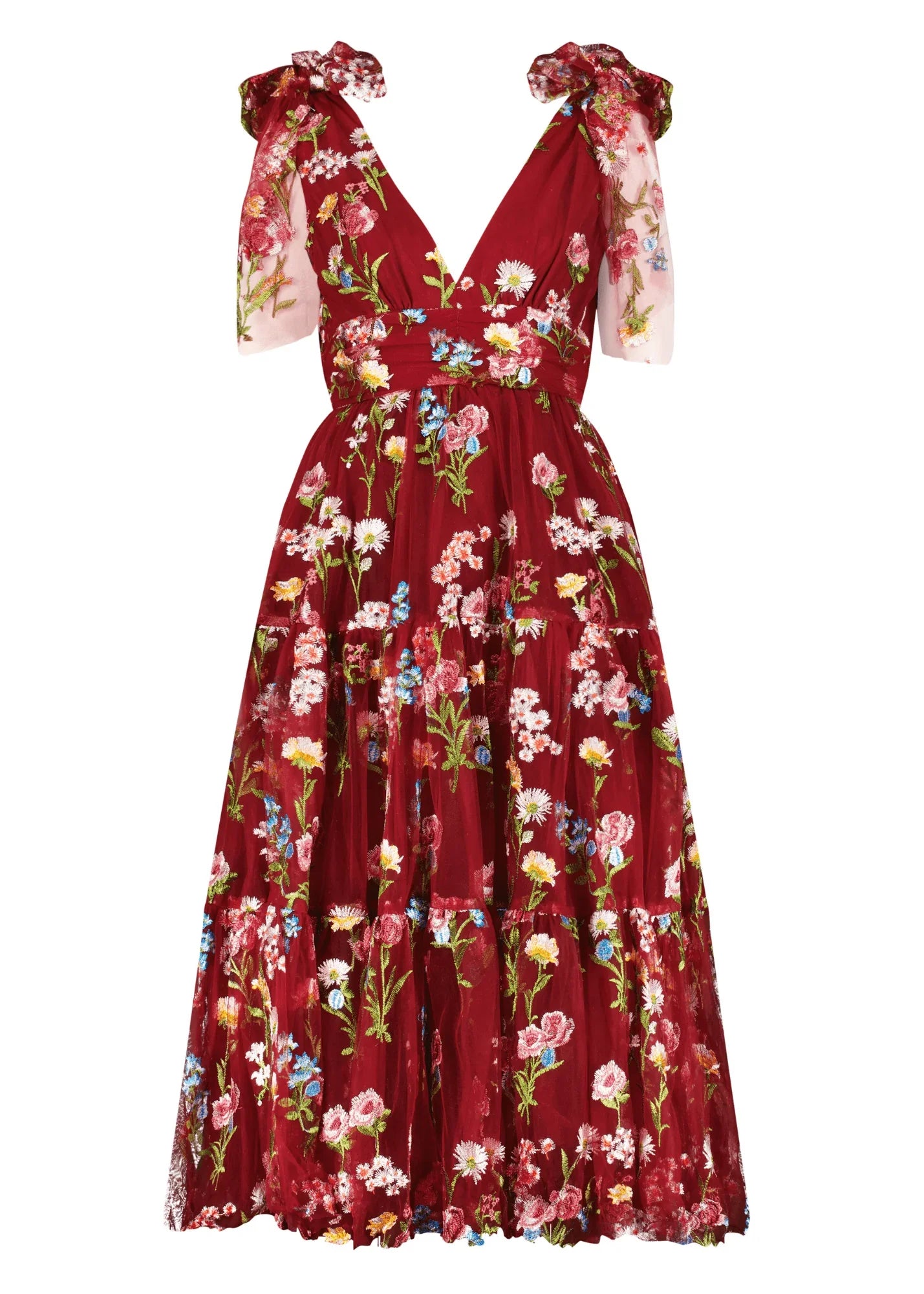 JessaKae Margaret Midi Dress - Red Dahlia