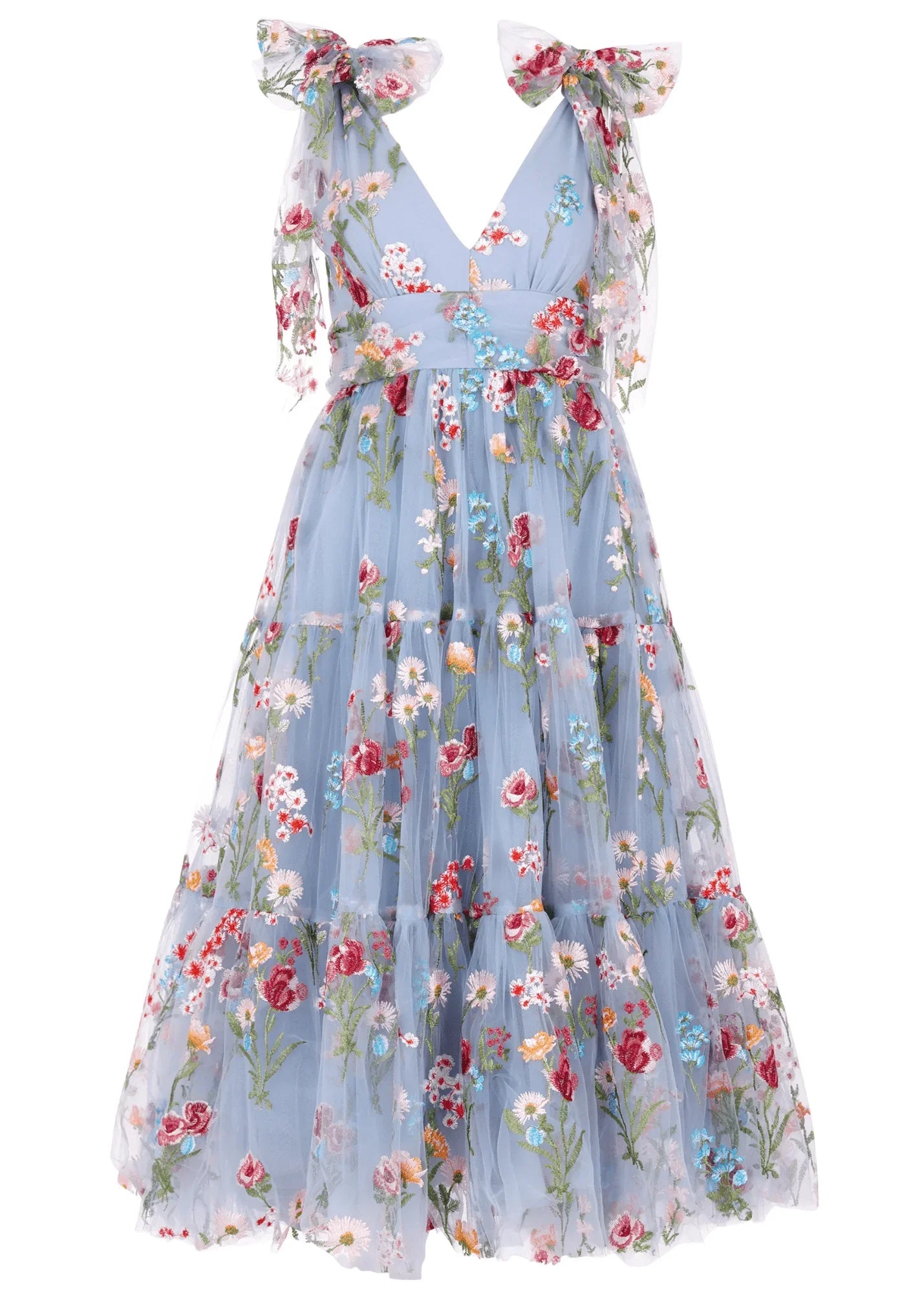 JessaKae Margaret Midi Dress - Blue Floral