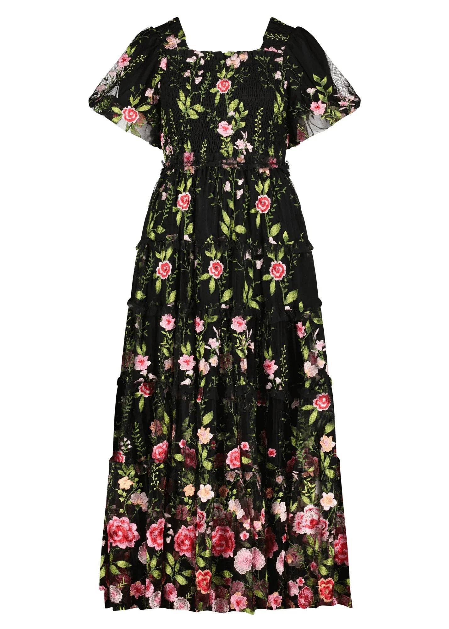 JessaKae Rose Dress - Maxi - Black