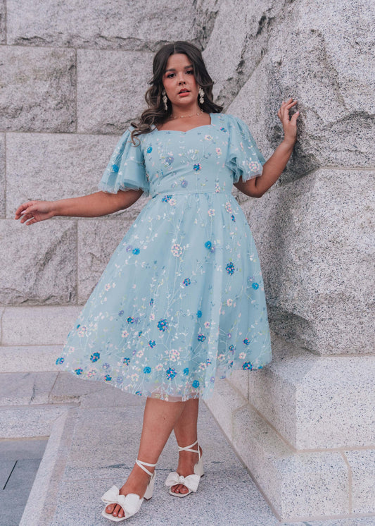 JessaKae Shimmer Dress - Blue