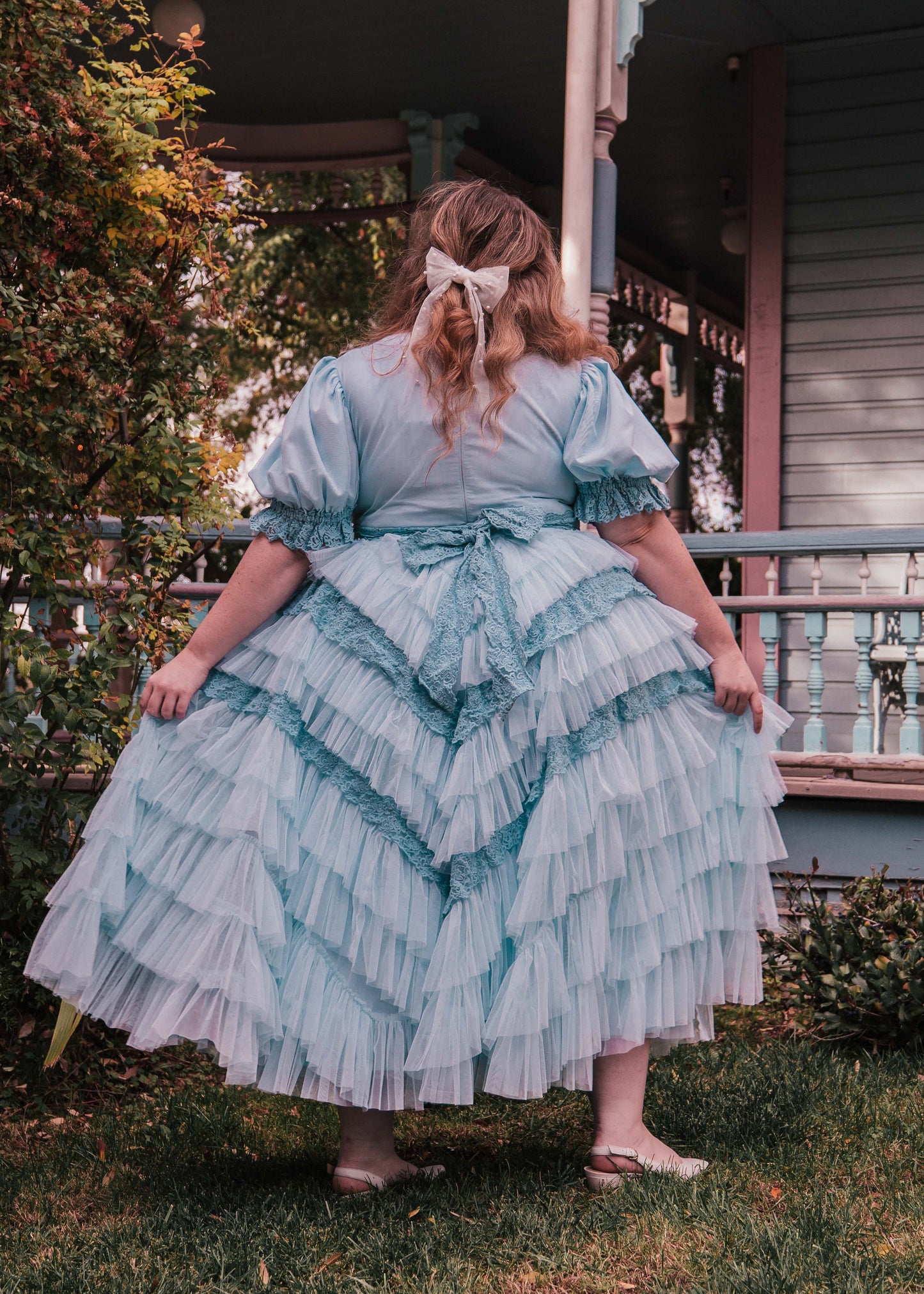 JessaKae Thumbelina Dress - Blue Lace