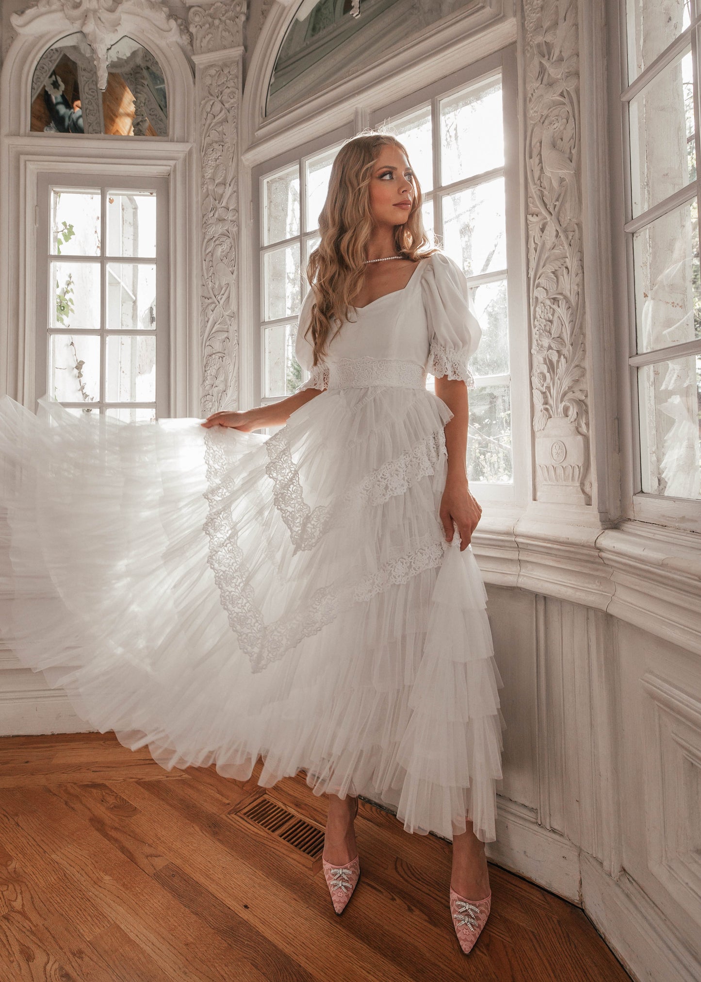 JessaKae Thumbelina Dress - White Lace